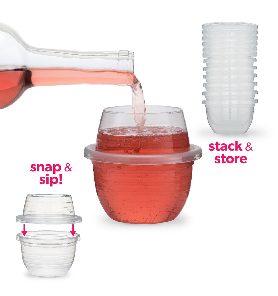 Stack-Up™ Plastic Stackable Wine Glass, 12 oz.