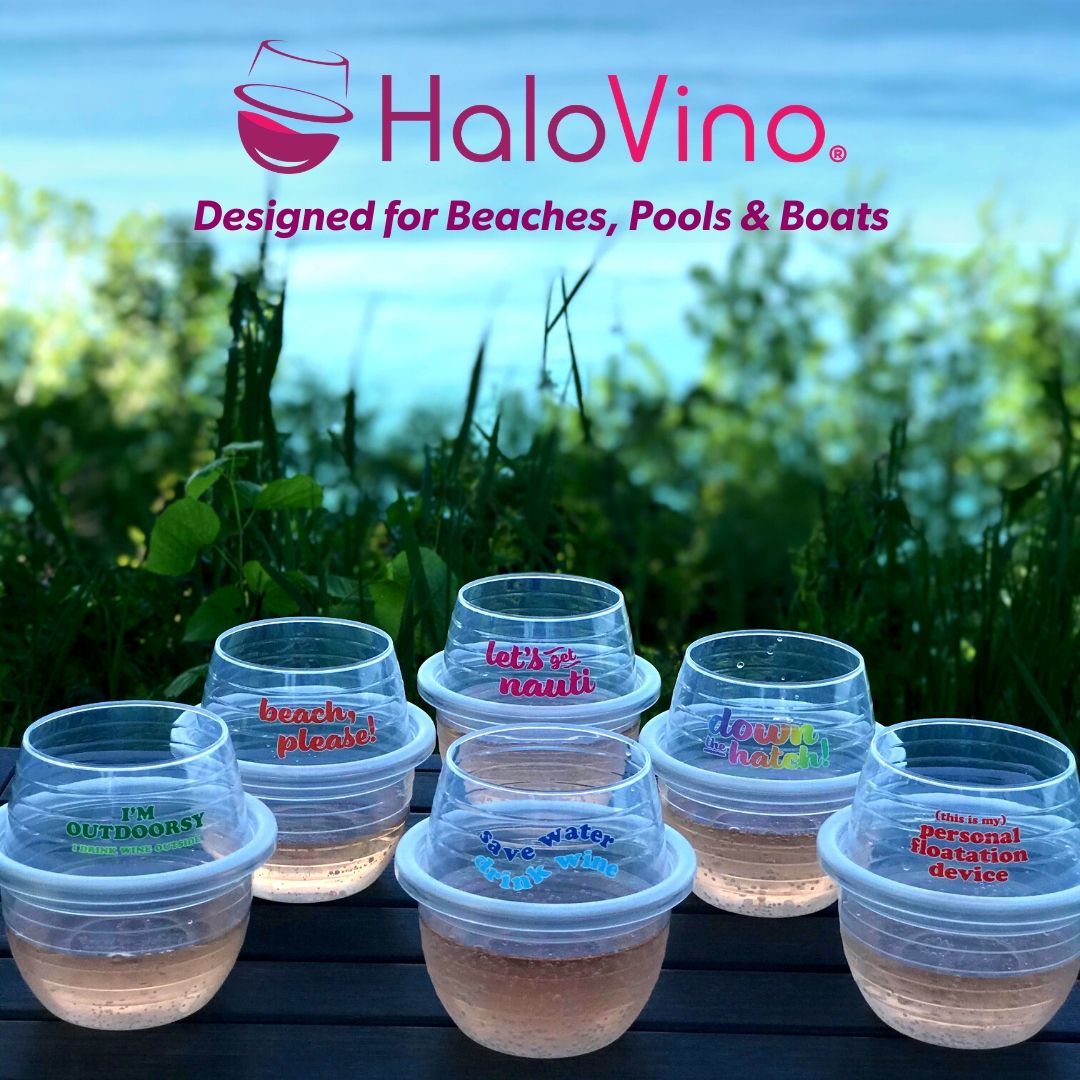 4 New Floating Wine Glasses by Crofton Beach - Pool - Hot Tub -  Shatterproof