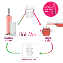 HaloVino Shatterproof Dishwasher Safe Wine Tumbler Set (6-Pack)